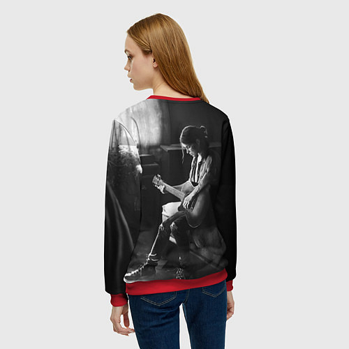 Женский свитшот THE LAST OF US PART 2 ЭЛЛИ / 3D-Красный – фото 4