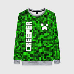 Свитшот женский MINECRAFT CREEPER, цвет: 3D-меланж