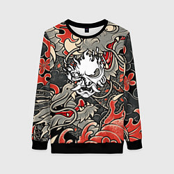Свитшот женский CYBERPUNK2077 SAMURAI, цвет: 3D-черный