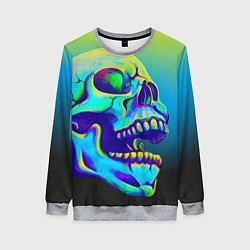 Женский свитшот Neon skull