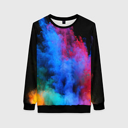 Свитшот женский КРАСКИ, цвет: 3D-черный
