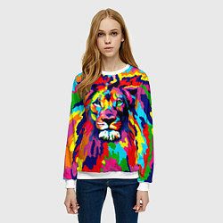 Свитшот женский Лев Artistic Art, цвет: 3D-белый — фото 2
