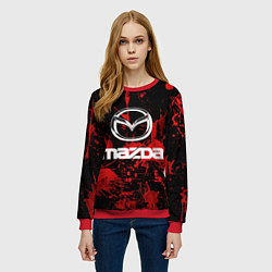 Свитшот женский Мазда, цвет: 3D-красный — фото 2