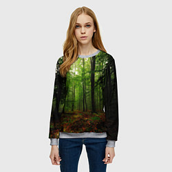 Свитшот женский Лес, цвет: 3D-меланж — фото 2