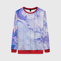 Женский свитшот Разводы сиреневой краской