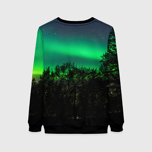 Женский свитшот Северное сияние / 3D-Черный – фото 2