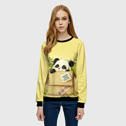 Свитшот женский Заказывали Панду? ?, цвет: 3D-черный — фото 2