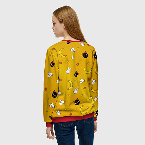 Женский свитшот СЕЙЛОР МУН / 3D-Красный – фото 4