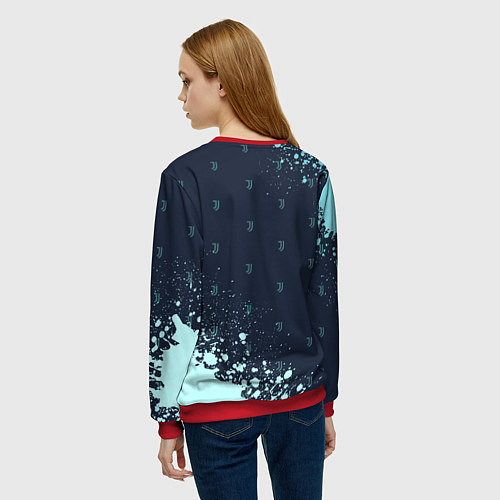 Женский свитшот JUVENTUS ЮВЕНТУС / 3D-Красный – фото 4