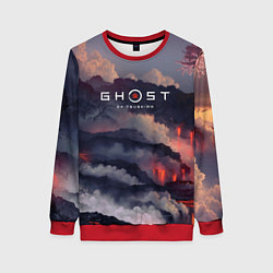 Свитшот женский Ghost of Tsushima, цвет: 3D-красный