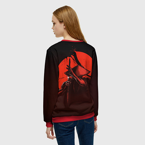Женский свитшот Ghost of Tsushima / 3D-Красный – фото 4