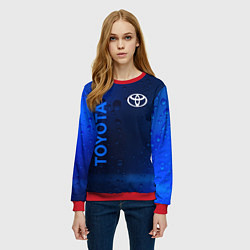 Свитшот женский TOYOTA ТОЙОТА, цвет: 3D-красный — фото 2