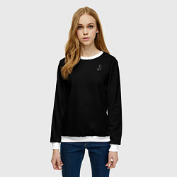 Свитшот женский Минимализм котик, цвет: 3D-белый — фото 2