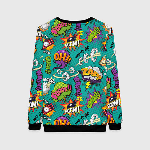 Женский свитшот Pop art comics / 3D-Черный – фото 2