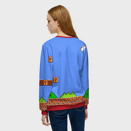 Женский свитшот Mario / 3D-Красный – фото 4
