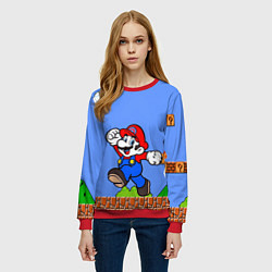 Свитшот женский Mario, цвет: 3D-красный — фото 2