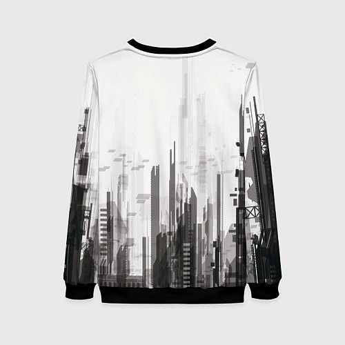 Женский свитшот Cyberpunk 2077 Arasaka / 3D-Черный – фото 2