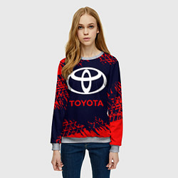 Свитшот женский TOYOTA ТОЙОТА, цвет: 3D-меланж — фото 2