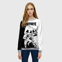 Свитшот женский FORTNITE MARSHMELLO, цвет: 3D-меланж — фото 2