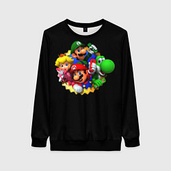 Свитшот женский Марио, цвет: 3D-черный