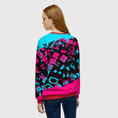 Женский свитшот Roblox Piggy / 3D-Красный – фото 4