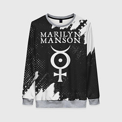Свитшот женский MARILYN MANSON М МЭНСОН, цвет: 3D-меланж