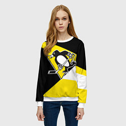 Свитшот женский Pittsburgh Penguins Exclusive, цвет: 3D-белый — фото 2