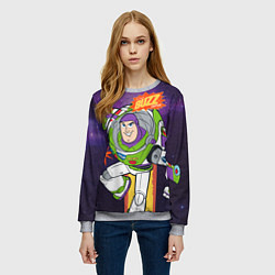 Свитшот женский Buzz Lightyear, цвет: 3D-меланж — фото 2
