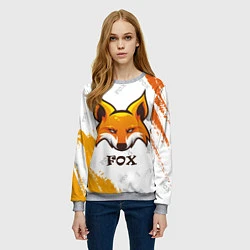 Свитшот женский FOX, цвет: 3D-меланж — фото 2