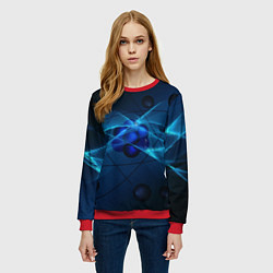 Свитшот женский Атом, цвет: 3D-красный — фото 2