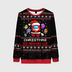 Свитшот женский CHRISTMAS AMONG US, цвет: 3D-красный
