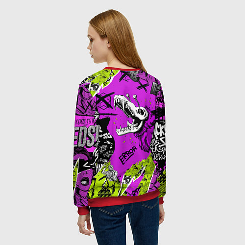 Женский свитшот Watch Dogs: Legion / 3D-Красный – фото 4