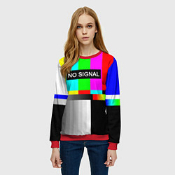 Свитшот женский NO SIGNAL, цвет: 3D-красный — фото 2