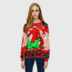 Свитшот женский MASTER AMONG US, цвет: 3D-красный — фото 2