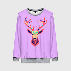 Свитшот женский Олень, deer, цвет: 3D-меланж