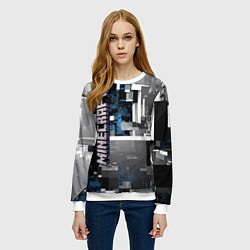 Свитшот женский Minecraft, цвет: 3D-белый — фото 2