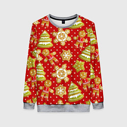 Свитшот женский С Новым Годом!, цвет: 3D-меланж