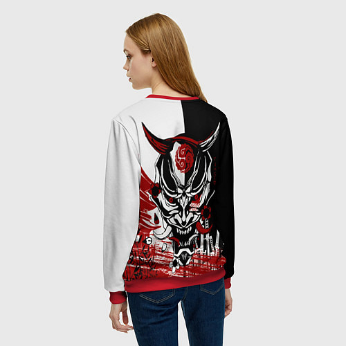 Женский свитшот Самурай Samurai / 3D-Красный – фото 4