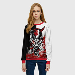 Свитшот женский Самурай Samurai, цвет: 3D-красный — фото 2