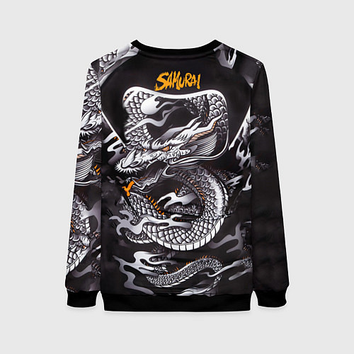 Женский свитшот Самурай / 3D-Черный – фото 2