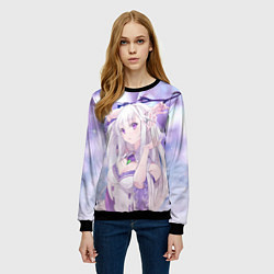 Свитшот женский Эмилия, цвет: 3D-черный — фото 2