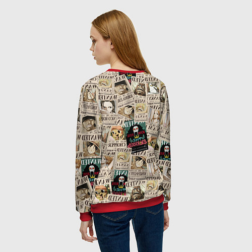 Женский свитшот Ван пис / 3D-Красный – фото 4