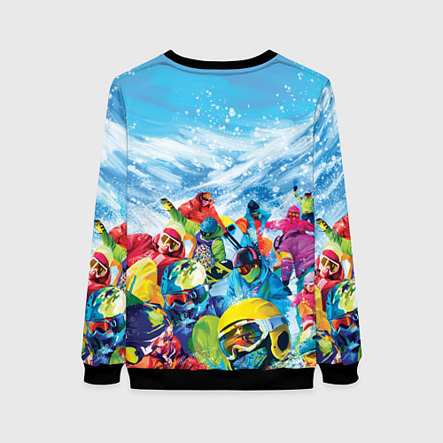 Женский свитшот Палитра сноуборд / 3D-Черный – фото 2