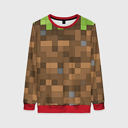 Свитшот женский Minecraft камуфляж, цвет: 3D-красный