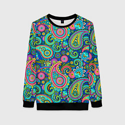 Свитшот женский Славянские Узоры, цвет: 3D-черный