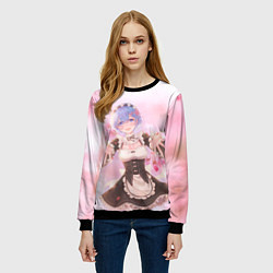 Свитшот женский Рем, цвет: 3D-черный — фото 2