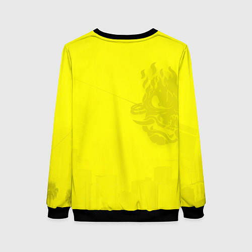 Женский свитшот Cyberpunk 2077 Breathtaking / 3D-Черный – фото 2