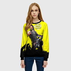 Свитшот женский Cyberpunk 2077 Breathtaking, цвет: 3D-черный — фото 2