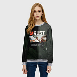 Свитшот женский Rust Мамкин Рейдер Раст, цвет: 3D-меланж — фото 2