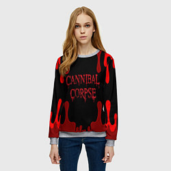 Свитшот женский Cannibal Corpse, цвет: 3D-меланж — фото 2